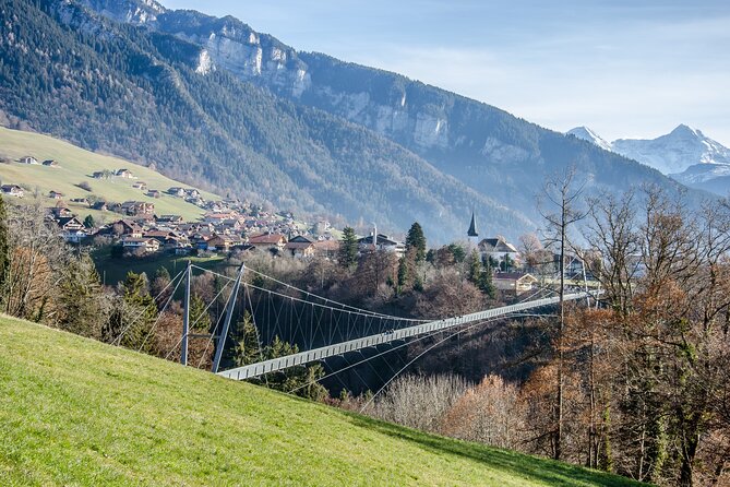 Beatus Caves, Panoramic Bridge, Nature Park Blue Lake and Lake Thun Cruise - Two hours in Thun for lunch and old-town wandering