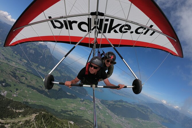 Birdlike Hang Gliding Lucerne - The launch: three or four steps, then air