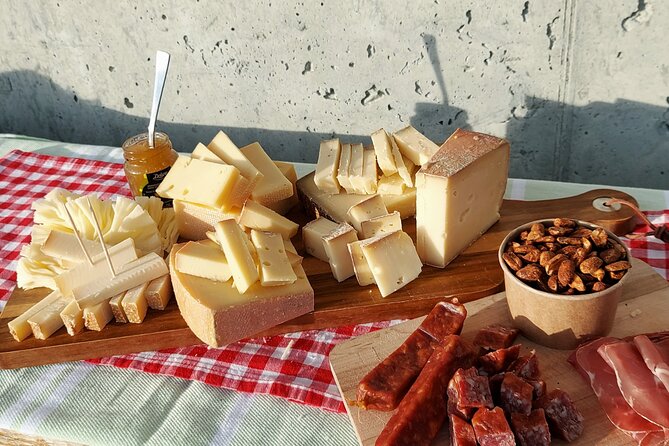 Cheese and chocolate on mountain summit - Swiss chocolate with a view