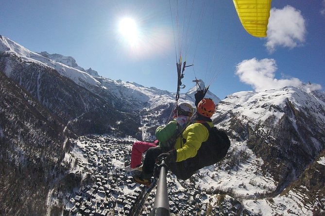 FLYMATTERHORN VIP Paragliding from Zermatt, With Matterhorn View - Leaving Zermatt for a view from above
