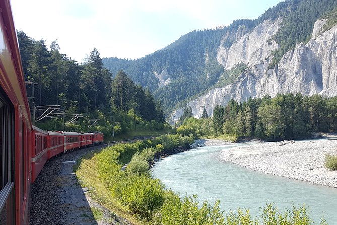 Glacier Express Panoramic Train Round Trip in one Day Private Tour from Luzern - Oberalp Pass takes the train into higher country