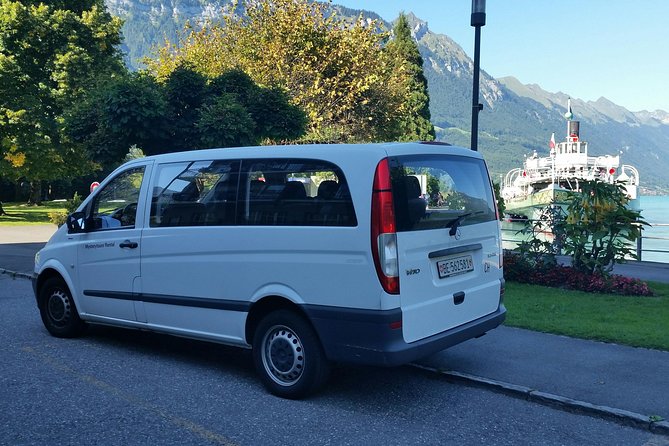 Interlaken Private Tour: Mountains Cows, Thun Lake, and Brienz Lake - Lake Thun at Neuhaus: coffee, ice cream, and bright water