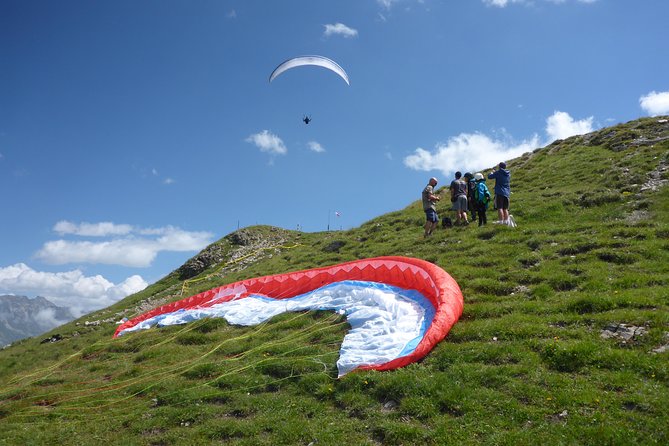 Klosters Tandem Paragliding Flight from Gotschna - Riding the cable car to Gotschna