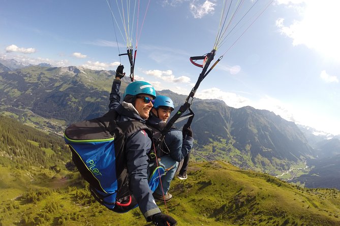 Klosters Tandem Paragliding Flight from Gotschna - A quiet glide above Klosters and Davos