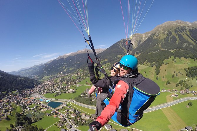 Klosters Tandem Paragliding Flight from Gotschna - Landing near the original meeting point