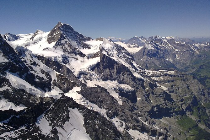 Matterhorn helicopter tour - longest scenic flight from Bern over the Swiss Alps - Breithorn and the final high-altitude views