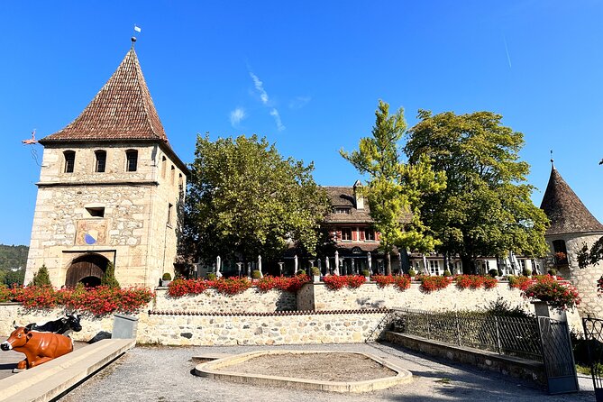 Private Half-Day Tour to the Rhine Falls with Pick-up at Hotel - Wörth Castle and the boat close to the water
