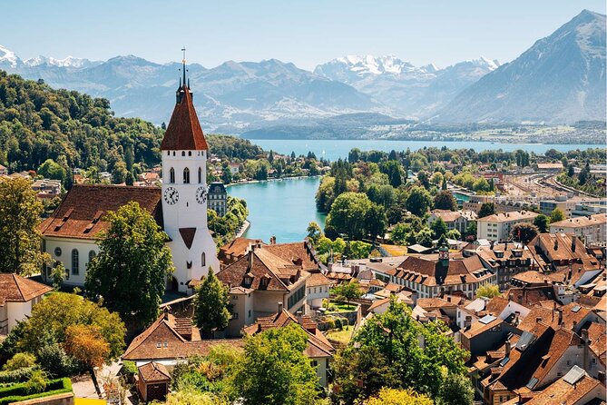 Private Tour to Swiss Capital, Castles & Lakes by Car from Zurich - St. Beatus viewpoint above Lake Thun