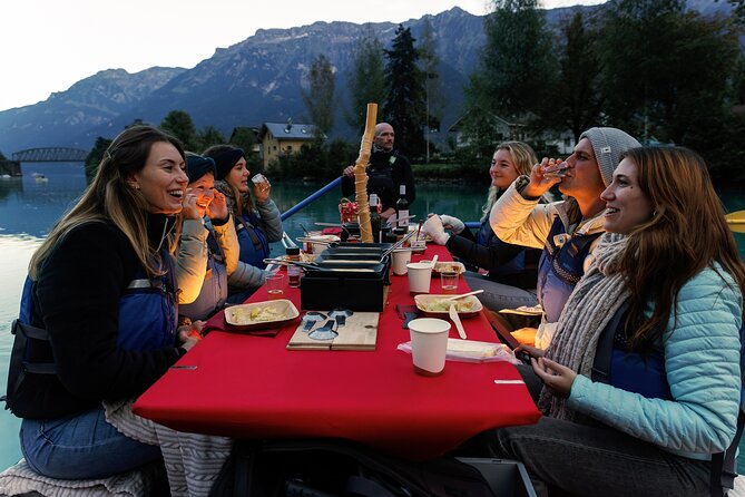Raclette Rafting in Interlaken - A small raft means a social evening