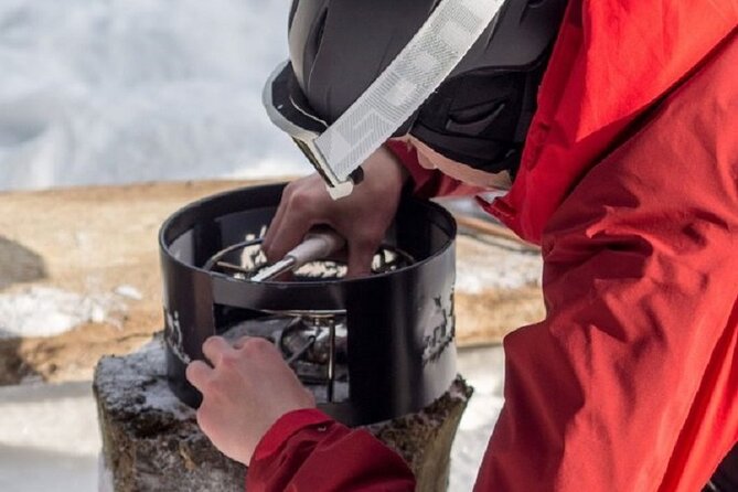 Sledding Cheese Fondue, Chocolate - The fondue stop beside the mountains