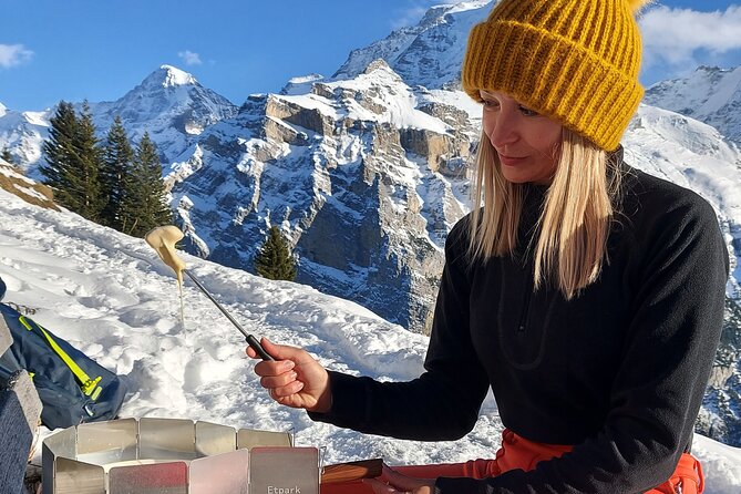 Sledding Cheese Fondue, Chocolate - Starting at Männlichen with Swiss chocolate