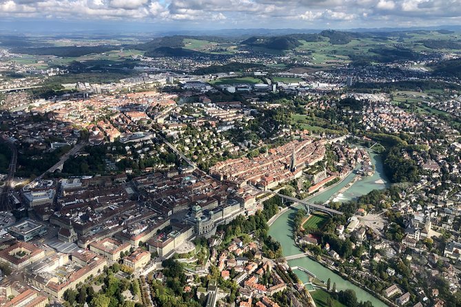 Swiss Capital city helicopter sightseeing tour - the ideal flight to see Berne - Bern’s best shape appears from the helicopter