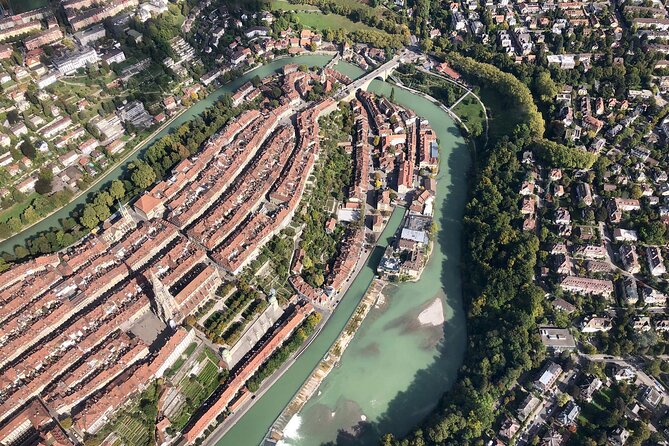 Swiss Capital city helicopter sightseeing tour - the ideal flight to see Berne - Paul Klee Centre from a very different angle