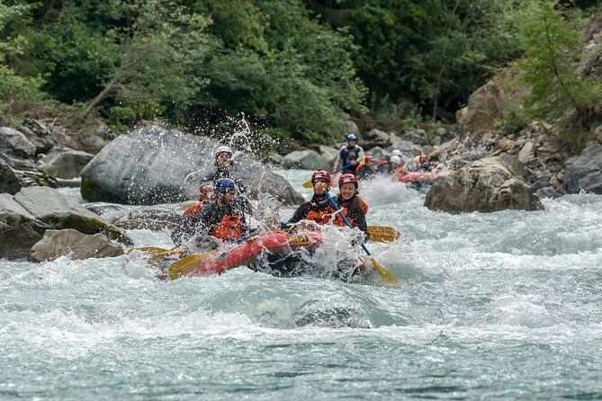 Whitewater Action Rafting Experience in Engadin - Entering a canyon of Class IV rapids