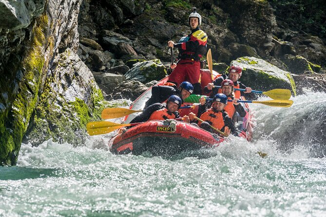 Whitewater Action Rafting Experience in Engadin - A swim stop before the Giarsun Gorge